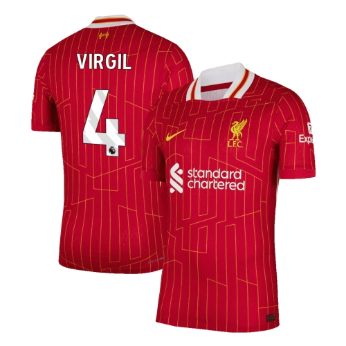 Liverpool VIRGIL #4 Home Soccer Jersey Authentic 2024/25