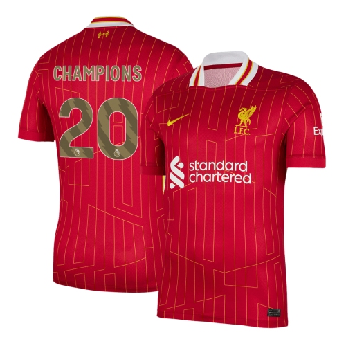 Liverpool CHAMPIONS #20 Home Soccer Jersey 2024/25