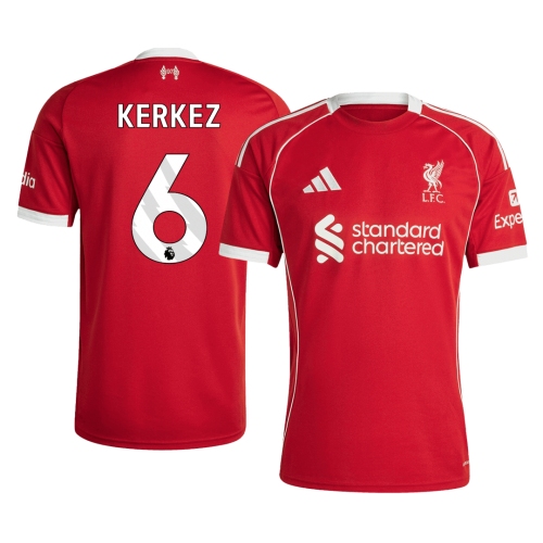 Liverpool KERKEZ #6 Home Soccer Jersey 2025/26