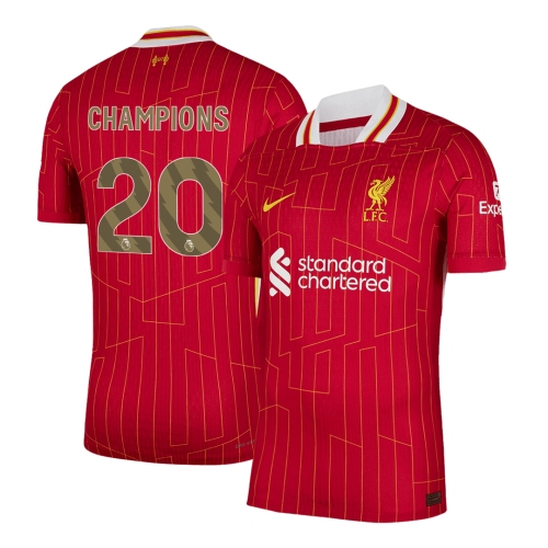 Liverpool CHAMPIONS #20 Home Soccer Jersey Authentic 2024/25