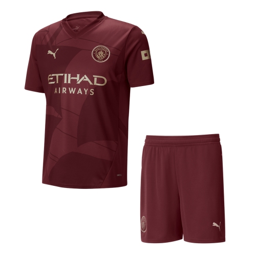 Manchester City Third Away Soccer Jersey Kit 2024/25 (Jersey+Shorts)