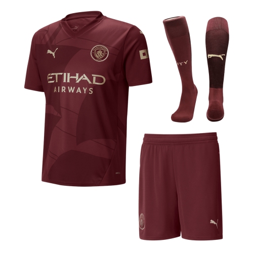 Manchester City Third Away Soccer Jersey Kit 2024/25 (Jersey+Shorts+Socks)