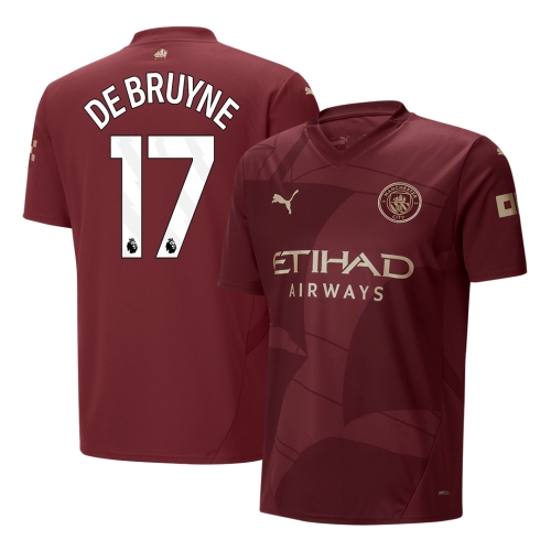 Manchester City DE BRUYNE #17 Third Away Soccer Jersey 2024/25