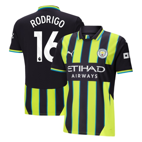 Manchester City RODRIGO #16 Away Soccer Jersey 2024/25