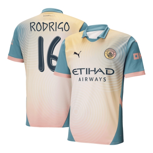 Manchester City RODRIGO #16 Fourth Away Soccer Jersey 2024/25 - Definitely City (UCL Edition)