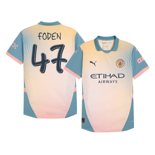 Manchester City FODEN #47 Fourth Away Soccer Jersey Authentic 2024/25 - Definitely City