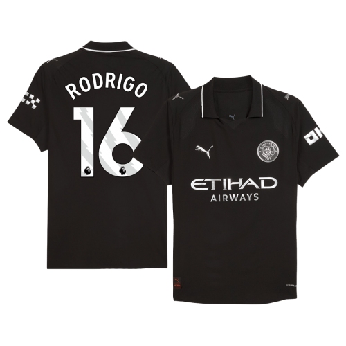 Manchester City RODRIGO #16 Away Soccer Jersey Authentic 2025/26