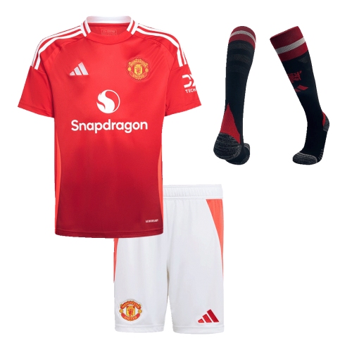 Manchester United Home Jersey Kit 2024/25 Kids(Jersey+Shorts+Socks)