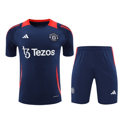 Manchester United Pre-Match Soccer Jersey Kit 2024/25 (Jersey+Shorts)