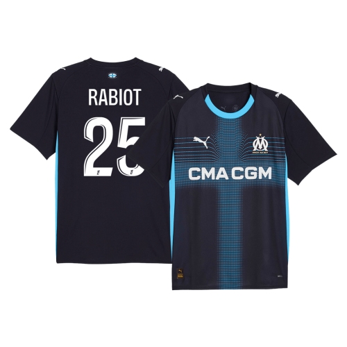 Marseille RABIOT #25 Away Soccer Jersey 2025/26