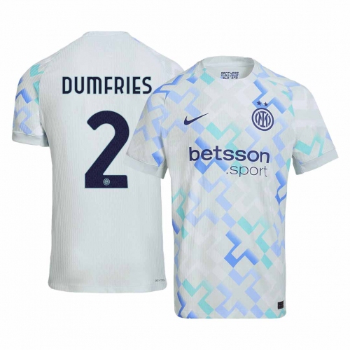 DUMFRIES #2 Authentic Inter Milan Away Soccer Jersey 2025/26 Blue