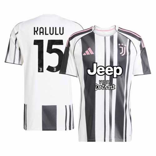 Juventus KALULU #15 Home Soccer Jersey 2025/26