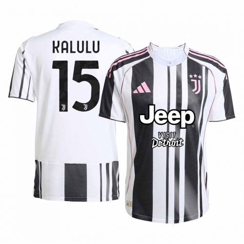 KALULU #15 Authentic Juventus Home Soccer Jersey 2025/26 Black&White