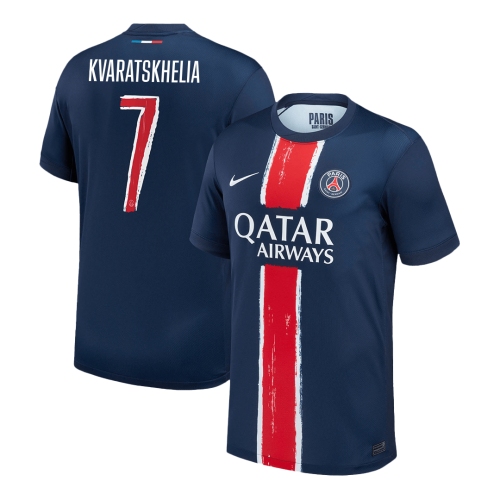 PSG KVARATSKHELIA #7 Home Soccer Jersey 2024/25 - UCL Edition