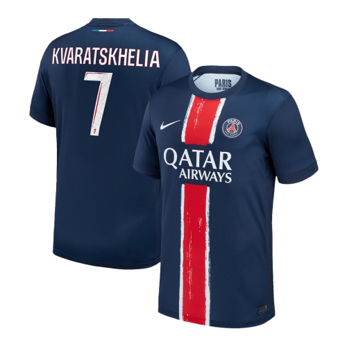PSG KVARATSKHELIA #7 Home Soccer Jersey 2024/25