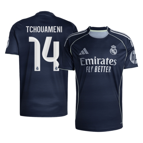 Real Madrid TCHOUAMENI #14 Away Soccer Jersey 2025/26