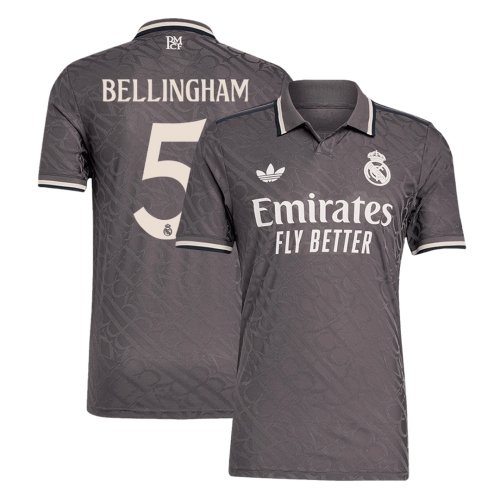 Real Madrid BELLINGHAM #5 Third Away Soccer Jersey Authentic 2024/25