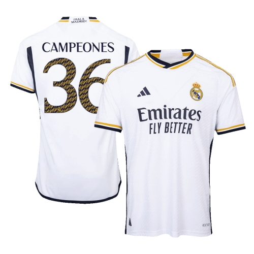 Real Madrid CAMPEONES #36 Home Jersey Authentic 2023/24