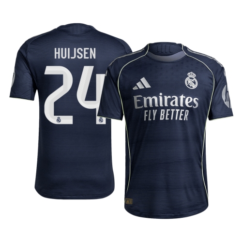 Real Madrid HUIJSEN #24 Away Soccer Jersey Authentic 2025/26