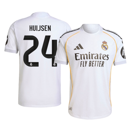Real Madrid HUIJSEN #24 Home Soccer Jersey Authentic 2025/26