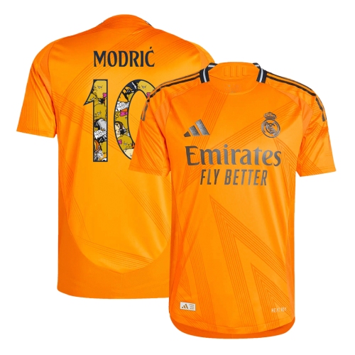 Real Madrid MODRI? #10 Away Jersey Authentic 2024/25 - Bear Champ Font