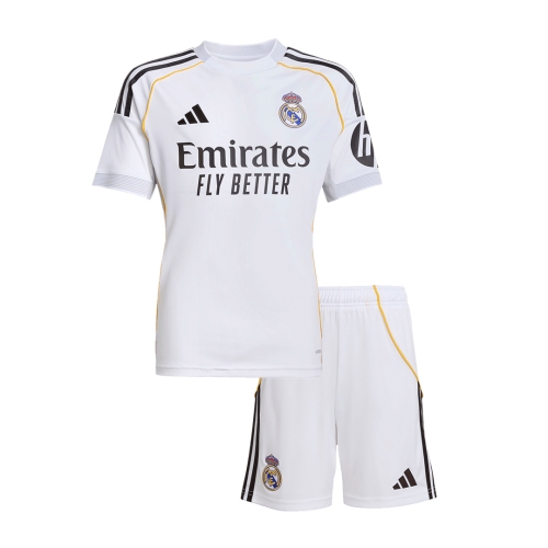Real Madrid Home Soccer Jersey Kit 2025/26 Kids(Jersey+Shorts)
