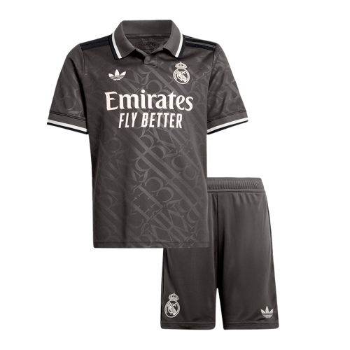 Real Madrid Third Away Soccer Jersey Kit 2024/25 Kids(Jersey+Shorts)