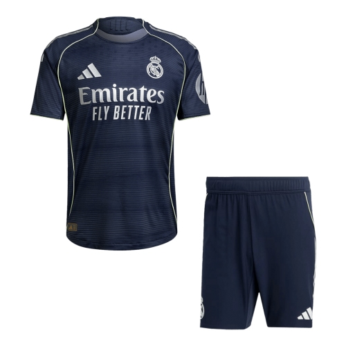 Real Madrid Away Soccer Jersey Kit Authentic 2025/26 (Jersey+Shorts)