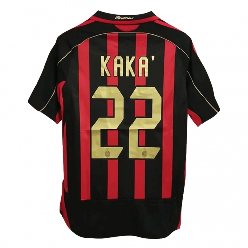AC Milan KAKA #22 Home Jersey Retro 2006/07