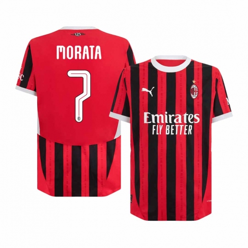 AC Milan MORATA #7 Home Jersey Authentic - UCL Edition
