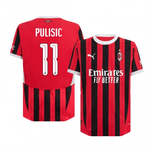 AC Milan PULISIC #11 Home Jersey Authentic - UCL Edition