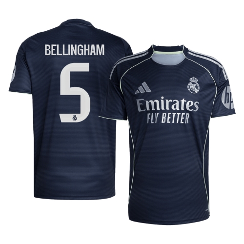 Real Madrid BELLINGHAM #5 Away Soccer Jersey 2025/26