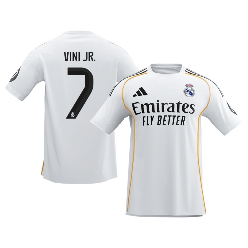 Real Madrid VINI JR. #7 Home Soccer Jersey 2025/26