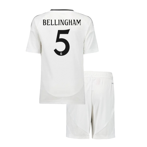 Real Madrid BELLINGHAM #5 Home Jersey Kit 2024/25 Kids(Jersey+Shorts)