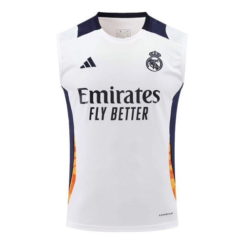 Real Madrid Pre-Match Sleeveless Soccer Jersey 2024/25