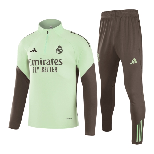 Real Madrid Sweatshirt Kit 2025/26 - Green (Top+Pants)