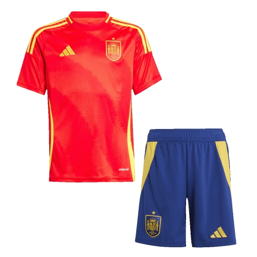 Spain Home Jersey Kit EURO 2024 Kids(Jersey+Shorts)