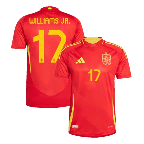 Spain WILLIAMS JR. #17 Home Jersey Authentic EURO 2024