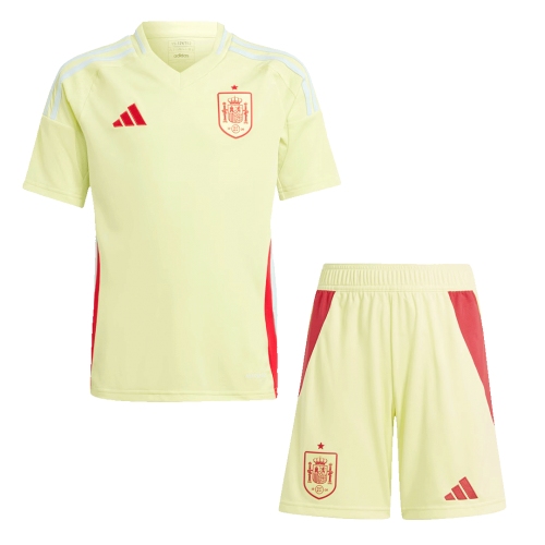 Spain Away Jersey Kit EURO 2024 Kids(Jersey+Shorts)