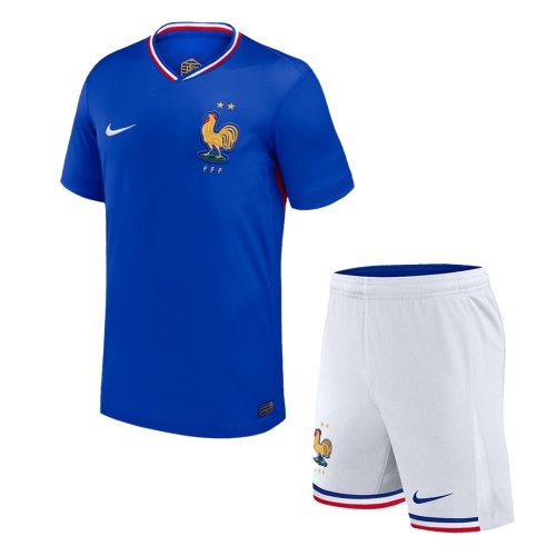 France Home Jersey Kit EURO 2024 Kids(Jersey+Shorts)