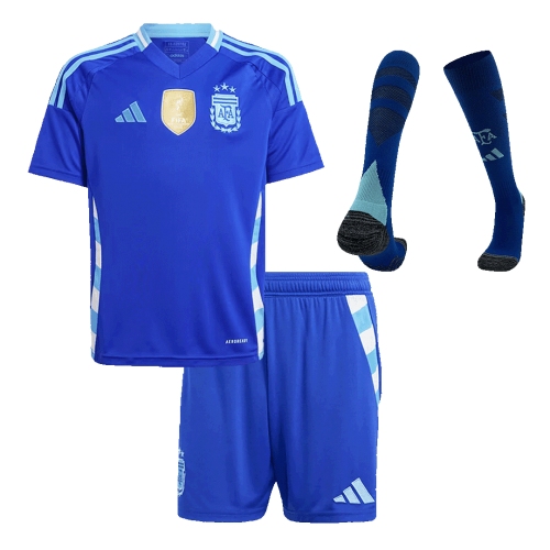 Argentina Away Jersey Kit 2024 Kids(Jersey+Shorts+Socks)