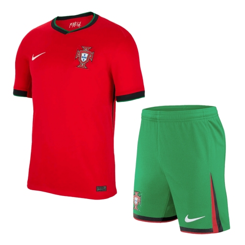Portugal Home Jersey Kit EURO 2024 (Jersey+Shorts)