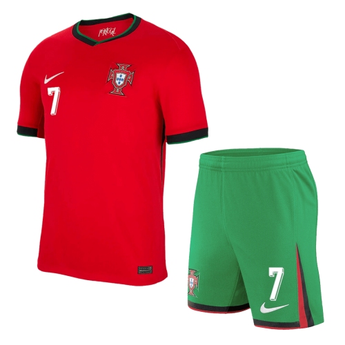 Portugal RONALDO #7 Home Jersey Kit EURO 2024 (Jersey+Shorts)