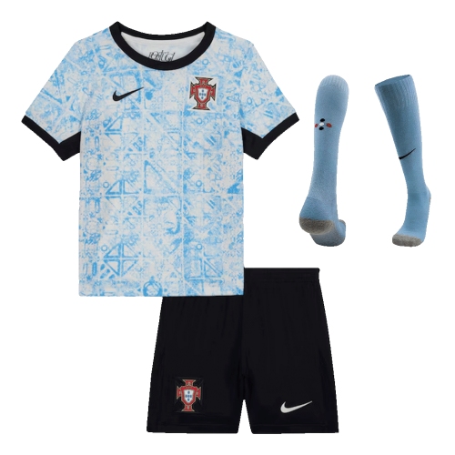 Portugal Away Jersey Kit EURO 2024 Kids(Jersey+Shorts+Socks)
