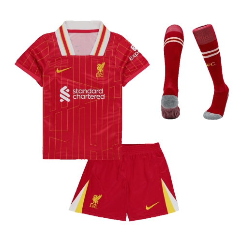Liverpool Home Jersey Kit 2024/25 Kids(Jersey+Shorts+Socks)