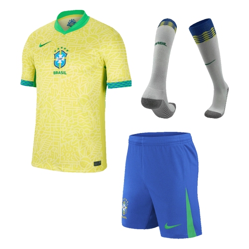 Brazil Home Jersey Kit Copa America 2024 (Jersey+Shorts+Socks)
