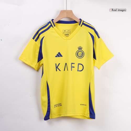 Al Nassr Home Soccer Jersey Kit 2024/25 Kids(Jersey+Shorts)