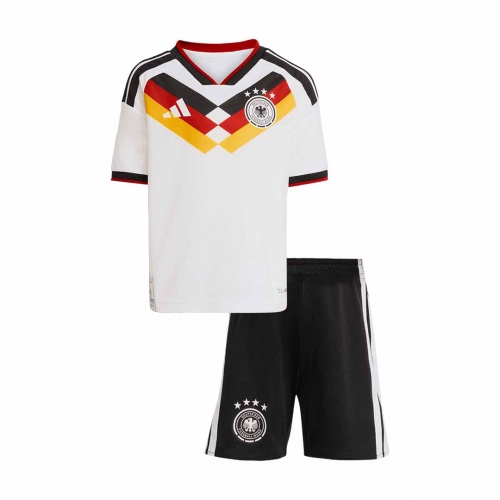 Kids Germany Home Soccer Jersey Kit(Jersey+Shorts) World Cup 2026 White