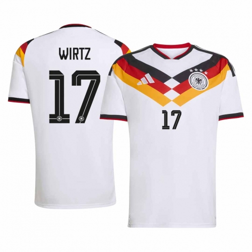 WIRTZ #17 Germany Home Soccer Jersey World Cup 2026 White