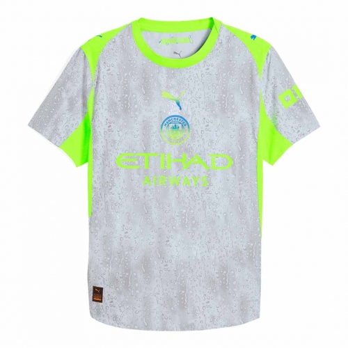 Authentic Manchester City Third Away Soccer Jersey 25/26 Gray